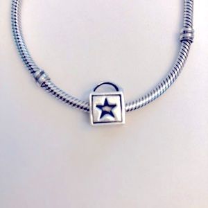 Chamilia Shopping Bag Sterling Silver 925 Charm Bead Reverses to Star Retired